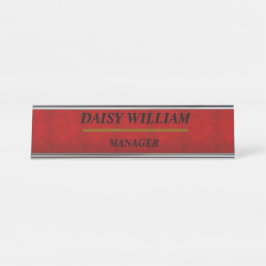 Elegantes Mitarbeiternamensschild Schreibtischnamensplakette