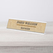 Elegantes Mitarbeiternamensschild Schreibtischnamensplakette (Vorderseite )