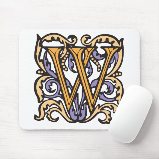 Elegantes mittelalterliches antikes Monogramm des Mousepad (Mit Mouse)