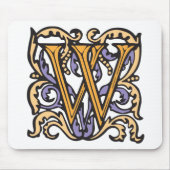 Elegantes mittelalterliches antikes Monogramm des Mousepad (Vorne)