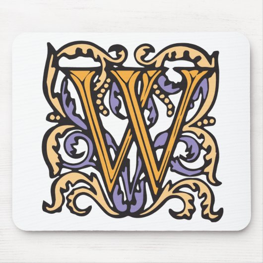 Elegantes mittelalterliches antikes Monogramm des Mousepad (Vorne)
