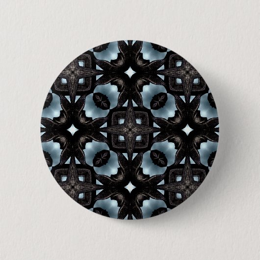 Elegantes Mittelalterliches Kaleidoskop Button (Vorderseite)