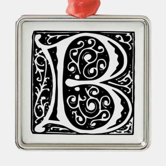 Elegantes mittelalterliches Monogramm des Ornament Aus Metall (Vorne)