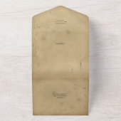 Elegantes mittelalterliches Scrollblatt All In One Einladung (Außenbereich)