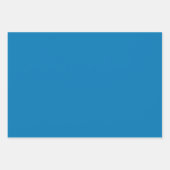 Elegantes Mittelblau Minimalistisch und elegant Geschenkpapier Set (Vorderseite 2)