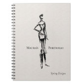 Elegantes Mode-Portfolio | Frühjahrskizze Notizblock (Vorderseite)