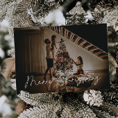 Elegantes Modern 2 Foto Wasserfarben Weihnachten