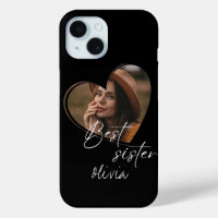 Elegantes Modern Best Sister Foto Black