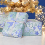 Elegantes Modern Blue Christmas Snowflake Muster Geschenkpapier<br><div class="desc">Hübsche Imitate blaues Weihnachtsmuster.</div>