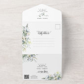 Elegantes Modern Boho Greenery Wedding Foto All In One Einladung (Außenbereich)