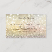 Elegantes Modern Bokeh Gold Glitzer Dress Visitenkarte (Rückseite)