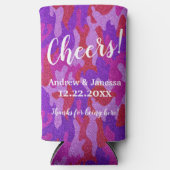 Elegantes Modern Camouflage Glitzer Party Wedding Selters Dosenkühler (Vorderseite)