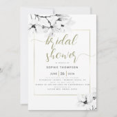 Elegantes Modern Chic Magnolia Brautparty Einladung (Vorderseite)