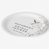 Elegantes Modern Chinoiserie Brautparty Pappteller (Schrägansicht)