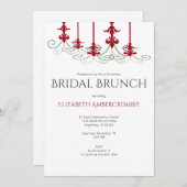 Elegantes Modern Christmas Bridal Brunch Einladung (Vorne/Hinten)
