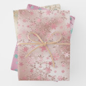 Elegantes Modern Christmas Snowflake Muster Geschenkpapier Set (Beispiel)