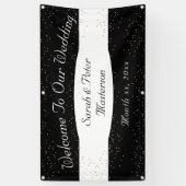 Elegantes Modern Confetti Gold Wedding Banner (Vertikal)