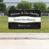Elegantes Modern Confetti Gold Wedding Banner (Insitu)