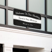 Elegantes Modern Confetti Gold Wedding Banner (Äußeres Gebäude)