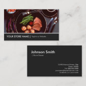 Elegantes Modern Cuisine Beef Steak Tableware Them Visitenkarte (Vorne/Hinten)