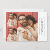 Elegantes MODERN Einfache MINIMALISTISCHE FotoColl Save The Date (Rückseite)