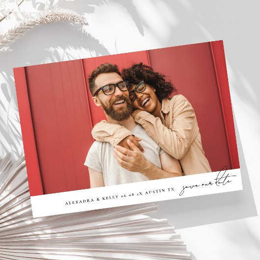 Elegantes MODERN Einfache MINIMALISTISCHE FotoColl Save The Date