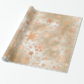 Elegantes Modern Gold Snowflake Muster Geschenkpapier (Ungerollt)