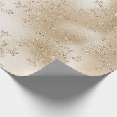 Elegantes Modern Gold Snowflake Muster Geschenkpapier (Ecke)