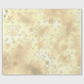 Elegantes Modern Gold Snowflake Muster Geschenkpapier (Flach)