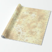 Elegantes Modern Gold Snowflake Muster Geschenkpapier (Ungerollt)