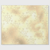 Elegantes Modern Gold Snowflake Muster Geschenkpapier (Flach)