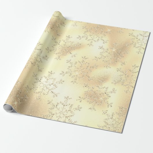 Elegantes Modern Gold Snowflake Muster Geschenkpapier (Ungerollt)