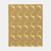 Elegantes Modern Gold Weihnachtsmann-Muster Fleecedecke (Vorderseite)