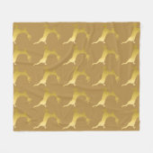 Elegantes Modern Gold Weihnachtsmann-Muster Fleecedecke (Vorderseite (Horizontal))