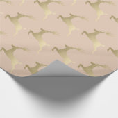 Elegantes Modern Gold Weihnachtsmann-Muster Geschenkpapier (Ecke)