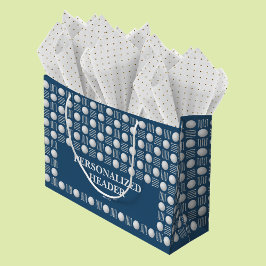 Elegantes Modern Golf Ball & T-Shirt Royal Blue Große Geschenktüte