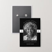 Elegantes Modern Lounge Gedächtnismuseum Foto Button (Vorderseite/Rückseite)