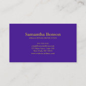 Elegantes Modern Mandala Lotus Blume Logo Yoga Visitenkarte (Rückseite)