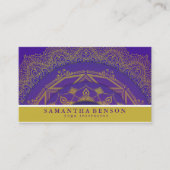 Elegantes Modern Mandala Lotus Blume Logo Yoga Visitenkarte (Vorderseite)