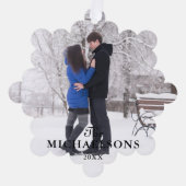 Elegantes Modern Minimal Weihnachtskuppel Foto Ornament Karte (Vorderseite)