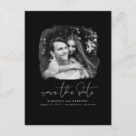 Elegantes Modern Minimalistisches Save the Date Fo Ankündigungspostkarte