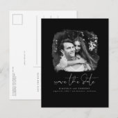 Elegantes Modern Minimalistisches Save the Date Fo Ankündigungspostkarte (Vorne/Hinten)