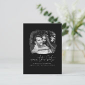 Elegantes Modern Minimalistisches Save the Date Fo Ankündigungspostkarte (Stehend Vorderseite)