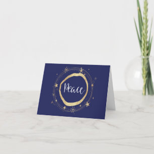 Elegantes Modern Peace Gold Star Business Dankeskarte