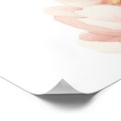 Elegantes Modern Peony Floral Welcome Brautparty Poster (Ecke)