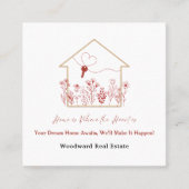 Elegantes Modern Realtor Real Anwesen Logo Quadratische Visitenkarte (Vorderseite)