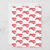 Elegantes Modern Red Lobster Boil Party Einladung (Rückseite)