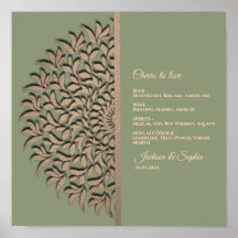 Elegantes Modern Sage Green & Gold Klassik-Zeichen