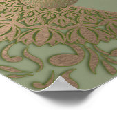 Elegantes Modern Sage Green & Gold Klassik-Zeichen Poster (Ecke)
