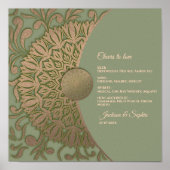 Elegantes Modern Sage Green & Gold Klassik-Zeichen Poster (Vorne)
